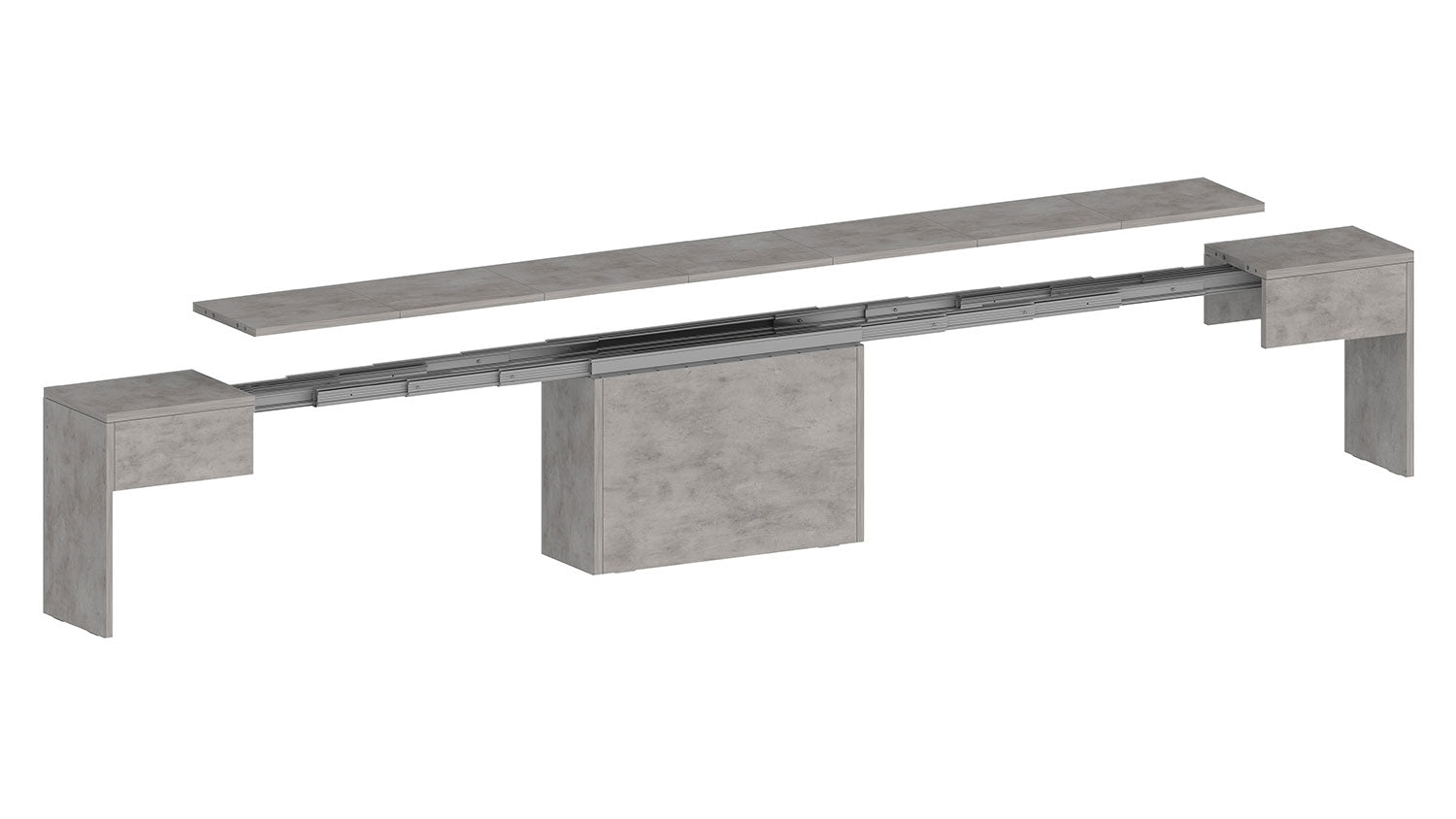 Set 2 Panche Allungabili 66/290x25x45 cm Pratika Singola A e B Bronx