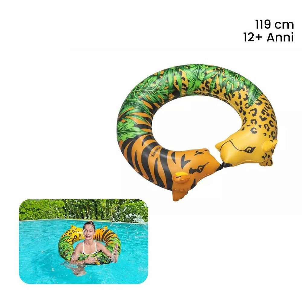 Trade Shop - Salvagente Aperto Fashion Jungle Dream 119cm Estate Spiaggia Lago Piscina 36360 -