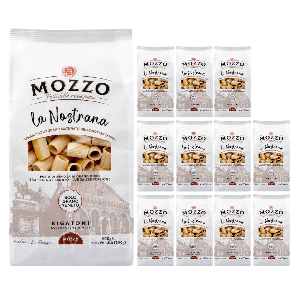 Mozzo la nostrana rigatoni pasta con grano veneto 12 confezioni da 500 grammi