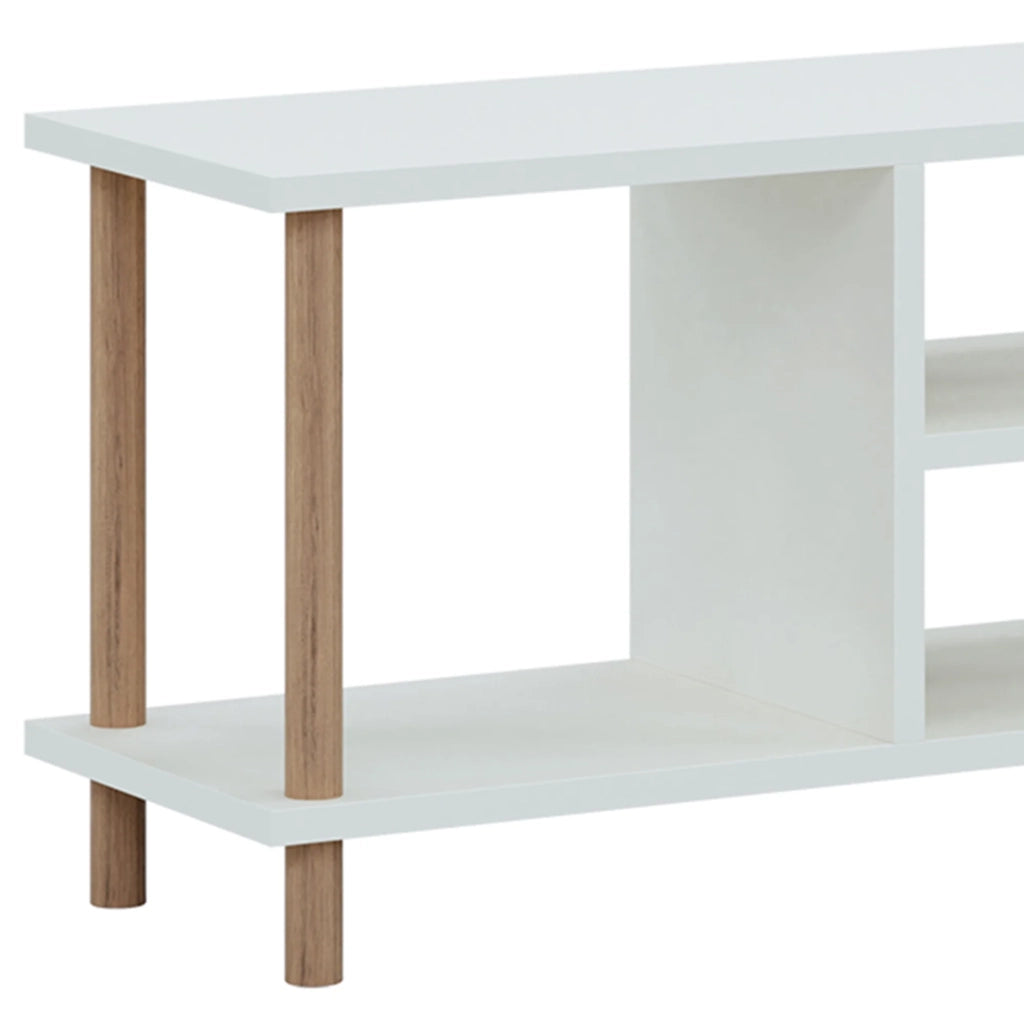 Mobile porta TV con spazio di archiviazione 43 x 120 x 29 cm bianco 03_0007883
