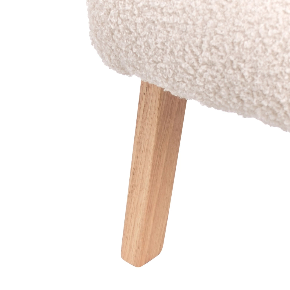 Poltrona per bambini con gambe in legno beige chiaro cemeretta