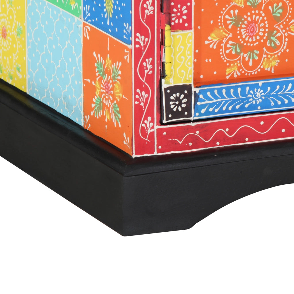 Mobile TV  Multicolore 100x35x50 cm in Legno Massello di Mango