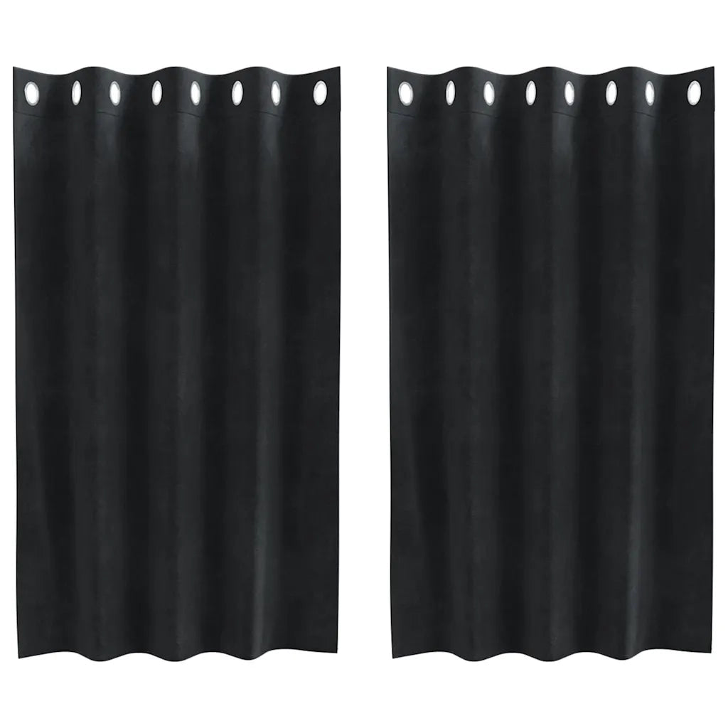 Tende oscuranti 2 pcs Nero 140 x 140 cm Velluto 4107163