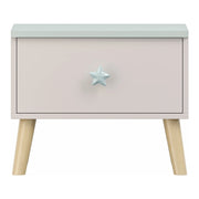 Comodino comodino cassettiera mobile contenitore per bambini 31 x 38 x 30 cm bianco verde menta 03_0011029