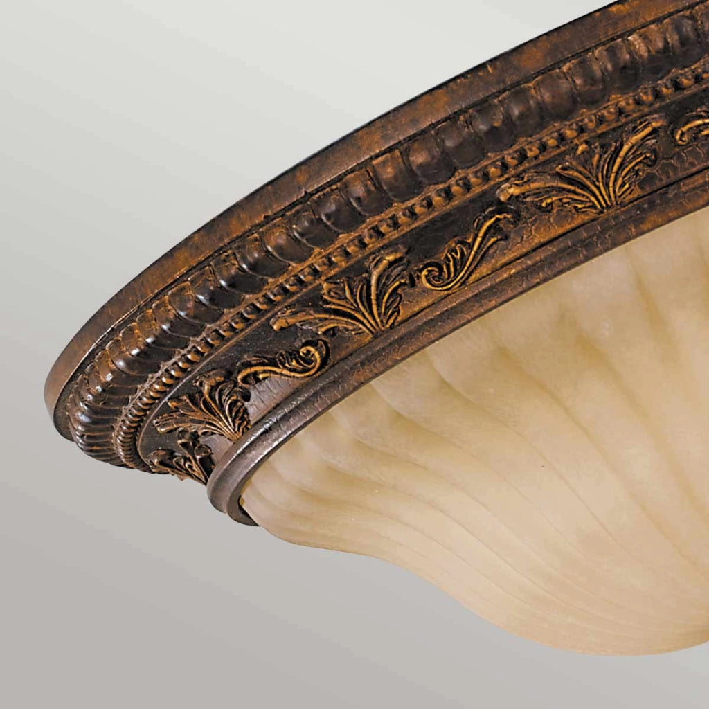 Plafoniera tonda 33cm 2xE27 tartarugata Sonoma Valley Feiss