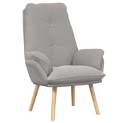 Poltrona | Sedia Relax Grigio chiaro 69 x 74 x 93 cm Tessuto Sherpa