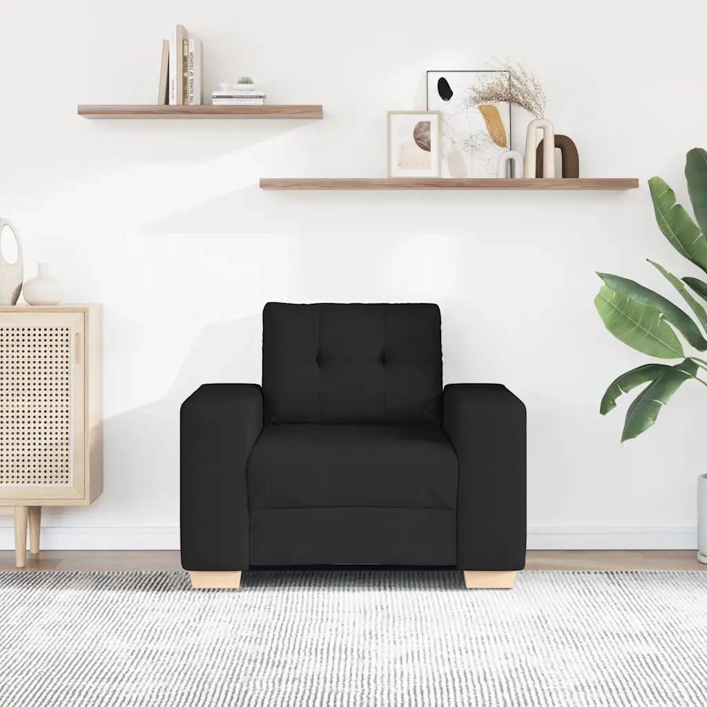Divano Sedia-Poltrona-Sofa Relax Nero 60 cm in Tessuto