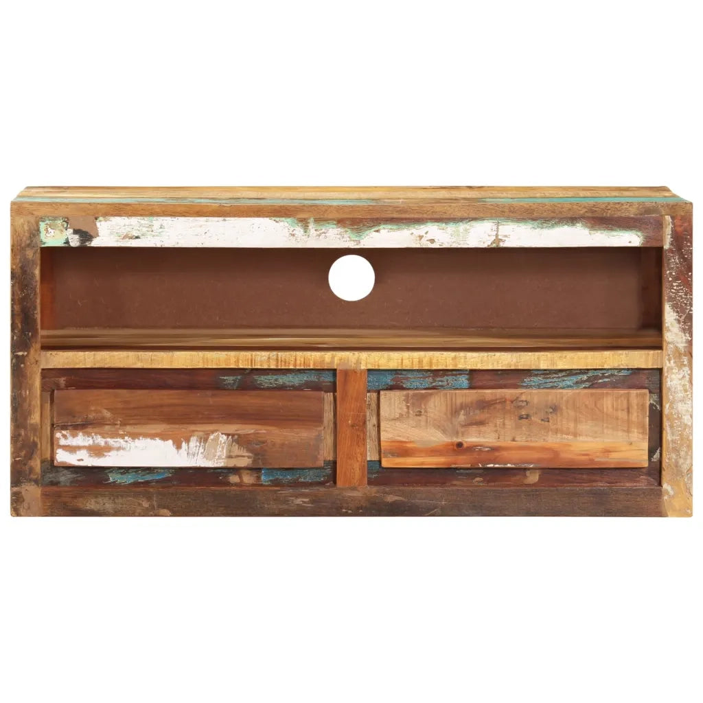 Mobile Porta TV 88x30x40 cm in Legno Massello di Recupero