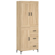 Credenza | Madia | Buffet da pranzo | Armadio da pranzo Rovere Sonoma 69,5x34x180 cm in Legno Multistrato
