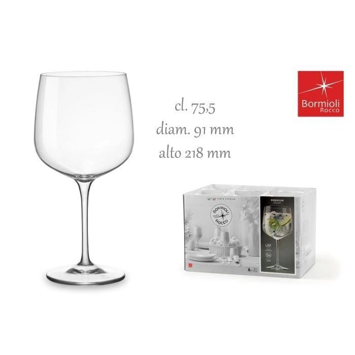 Bormioli 6 Calici da cocktail premium Xl Cl 75,5