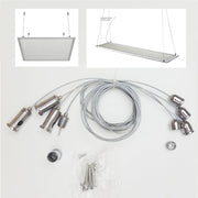 Trade Shop - Kit Di Fissaggio Per Pannelli Led A Sospensione Soffitto Cavetto Cordino Filo -