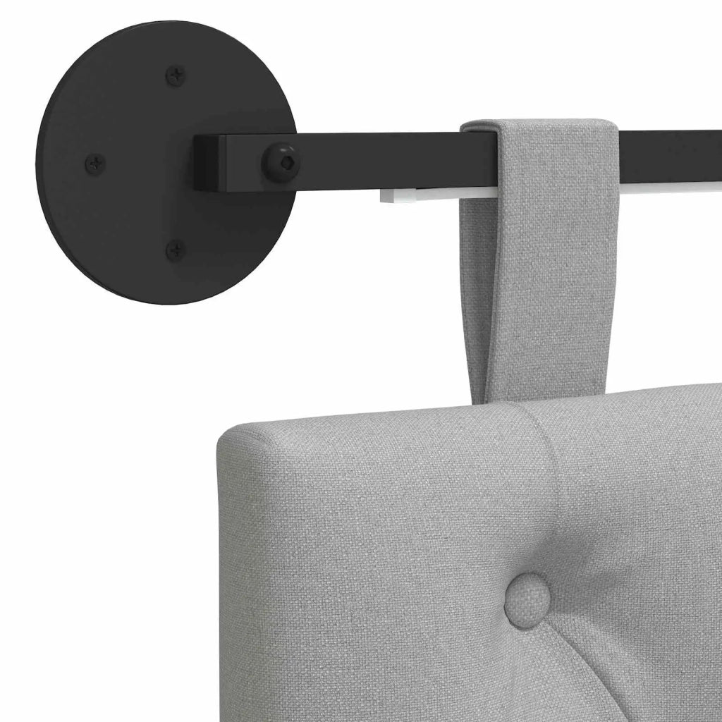 Testiera sospesa Con luce LED Grigio Nuvola Tessuto