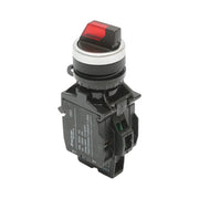 Selettore luminoso 220V AC LED rosso a 3 posizioni 2NO, 10A/600V AC, 1A/250V DC LA42 Breckner Germany