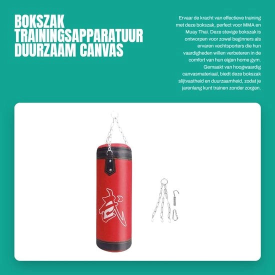 Zaino per MMA/Kickboksen 60 cm - Borsa in Canapa Serrata - Impermeabile - Schokabsorberente - Durevole Utilizzo