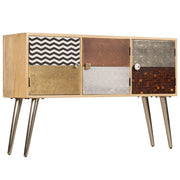 Buffet credenza mobiletto consolle mobile contenitore 120 cm legno massello di mango 4402259