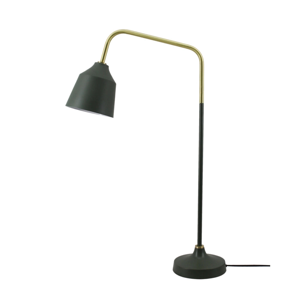 Lampada da tavolo Carisa in metallo verde militare