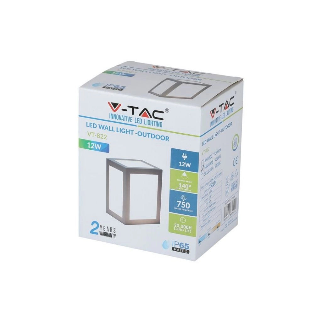 Codino grigio chiaro a parete a LED da 12 W 3000K