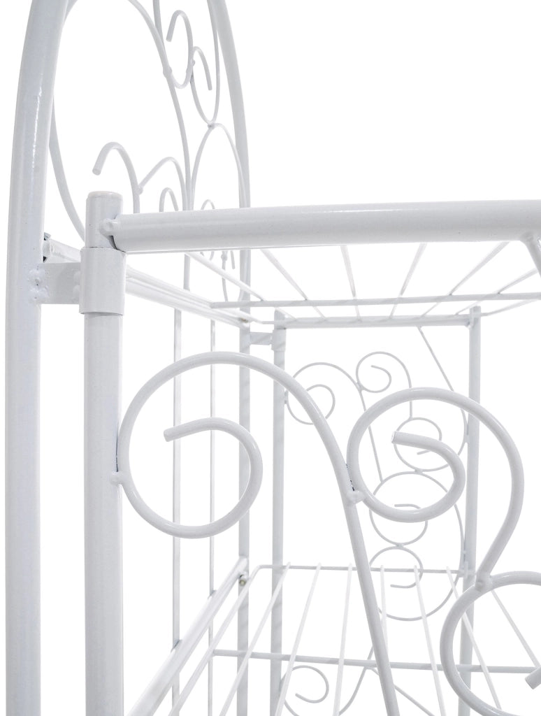 Scaffale in Ferro Rosa bianco