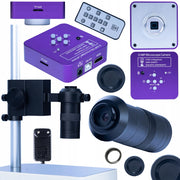 Set Microscopico Puppis Pink Pro 3 in 1 – Fotocamera 51MP HDMI USB, Obiettivo 100x, Piattaforma 50mm