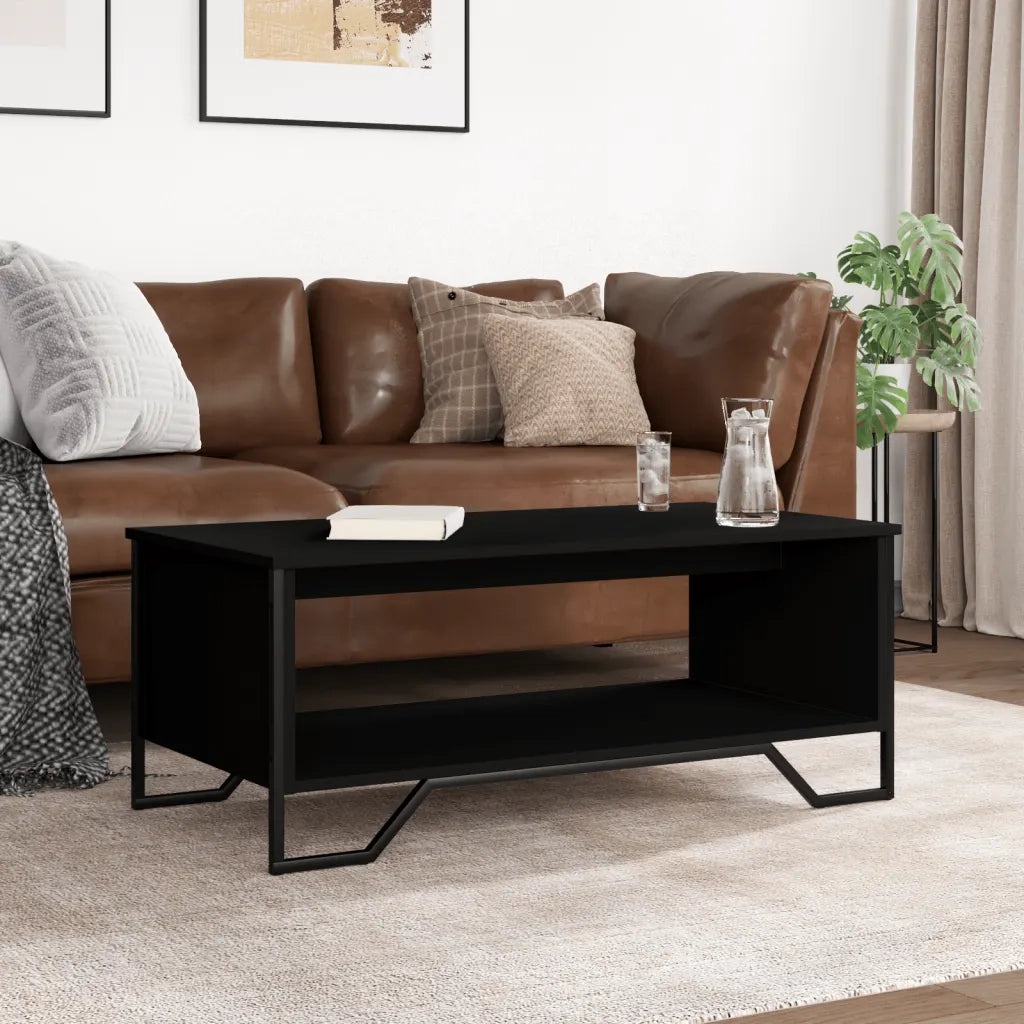 vidaXL Tavolino da Salotto Nero 100x51x40 cm in Legno Multistrato
