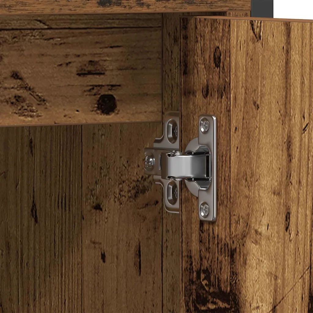 Set di mobili per il Bagno | Armadio da bagno 2 pz Marrone Legno multistrato