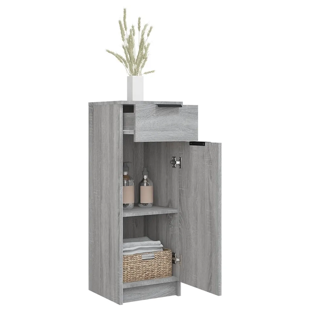 Armadietto Bagno | Armadio da bagno Grigio Sonoma 32x34x90 cm in Legno Multistrato