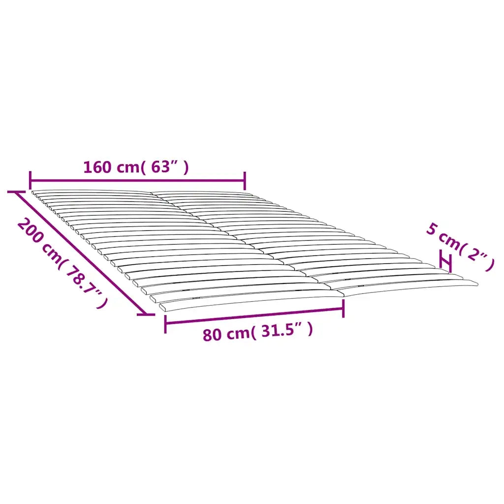 Reti a Doghe con 48 Doghe 2 pz 80x200 cm