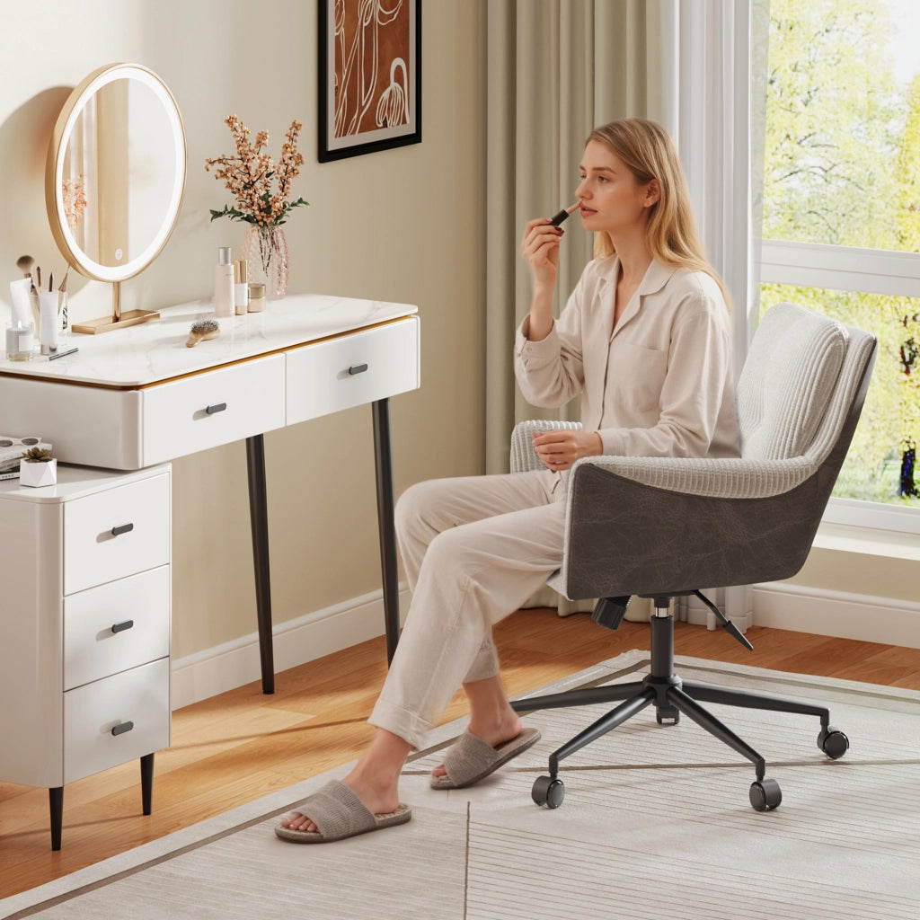Sedia da ufficio ergonomica reclinabile ¨C zephmum ¨C beige 105¡ã 360¡ã 180kg