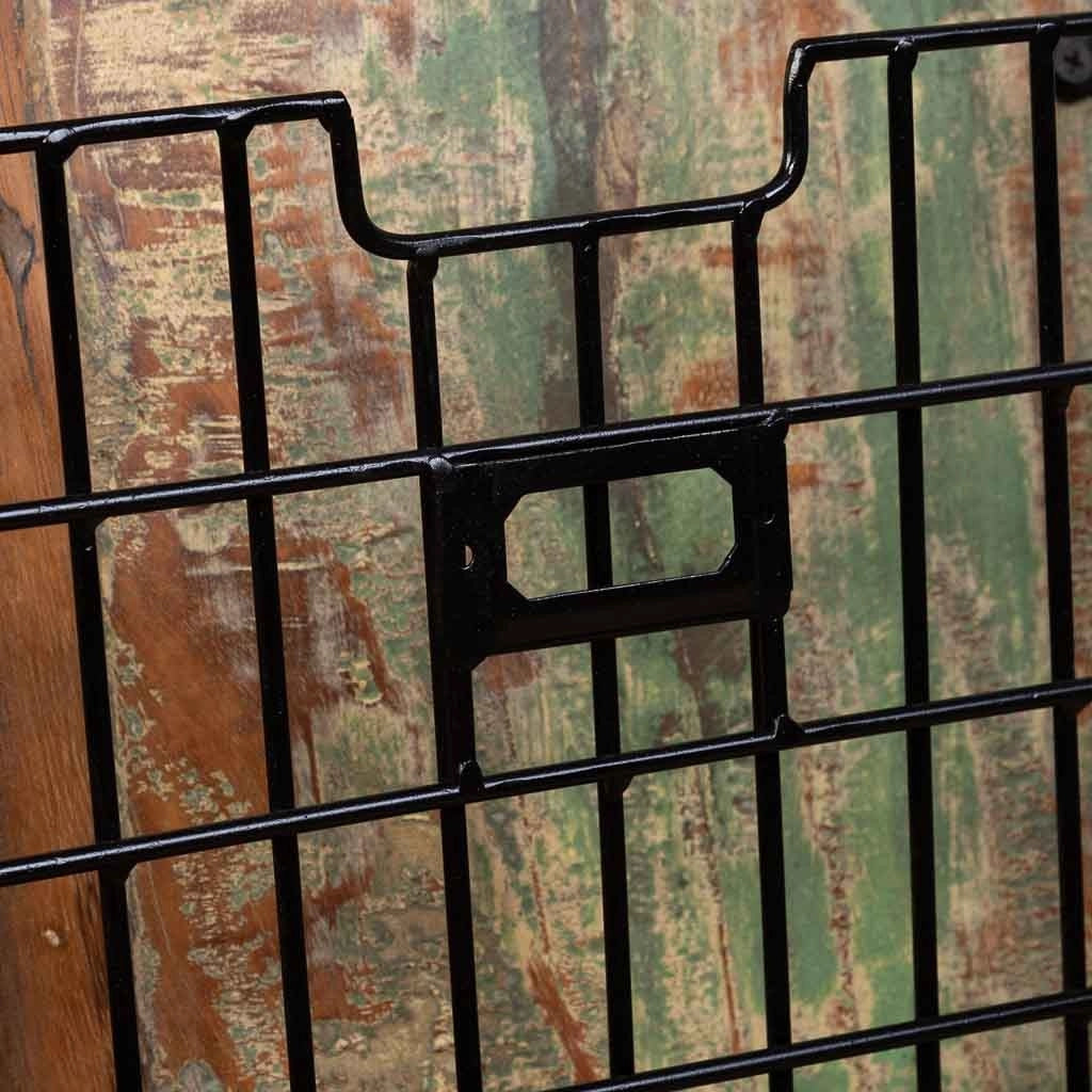 Scaffale in legno e metallo marrone 33x10x90h