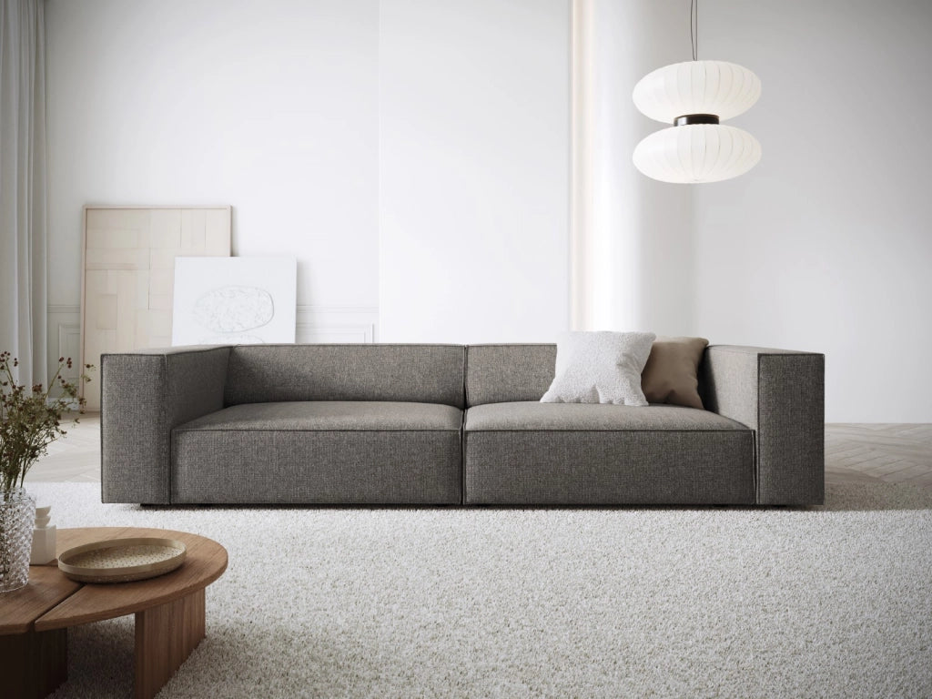 Cosmopolitan Design - Divano "Arendal" 4 posti in ciniglia grigio 