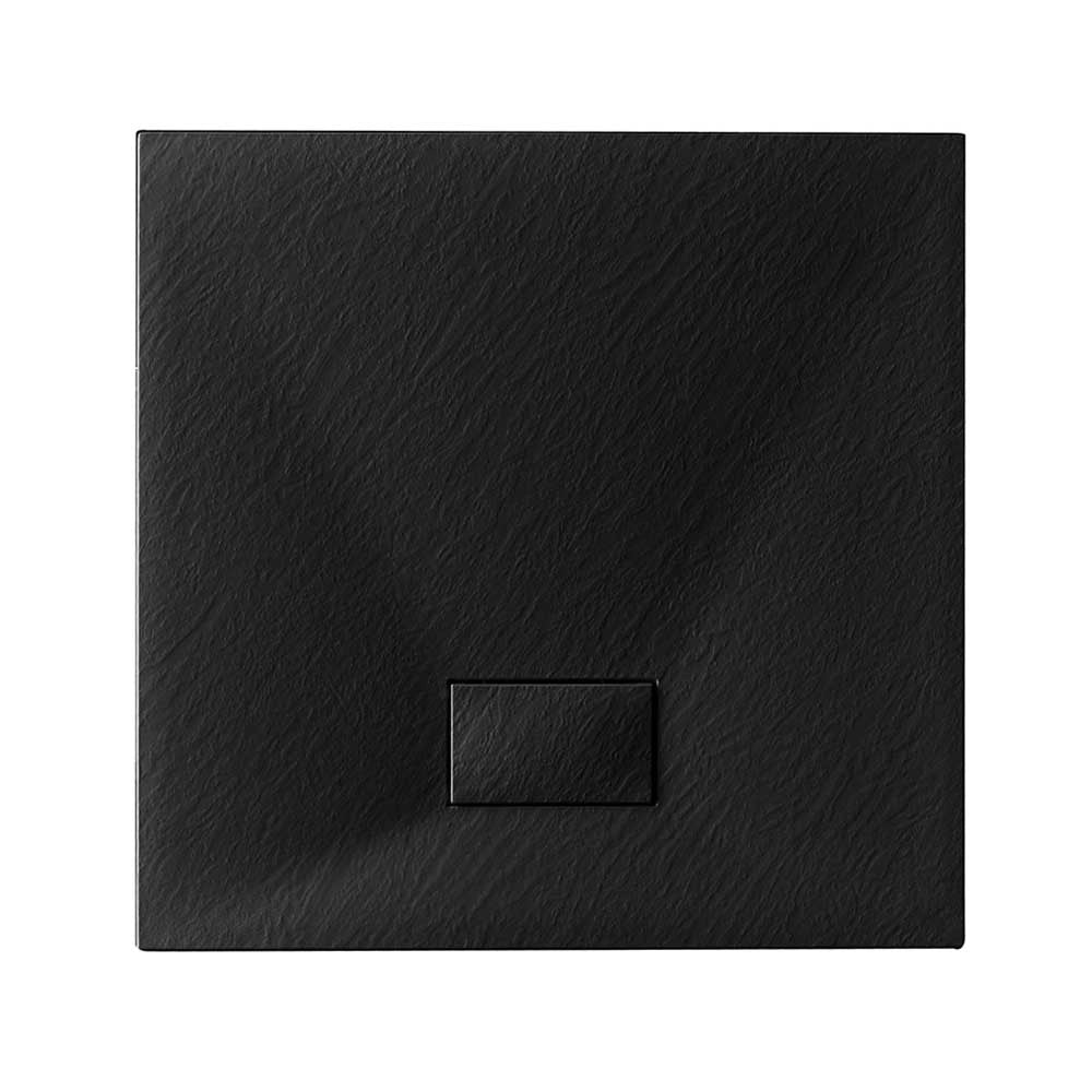 Piatto doccia 80 x 80 cm nero stone essence slim quadrato