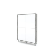 Credenza alta VELBRUK cemento/bianco lucido