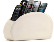 Sostegno per telecomandi con 5 contenitori - Spazio per telecomandi per DVD, Blu-ray, TV, Roku o Apple TV - Cuoio PU con rivestimento in velluto - Sottile e compatto per la conservazione