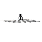 Soffione Doccia Quadro Quadrato Colore Acciaio Cromato Effetto Pioggia Sottile 29,5cmX29,5cm