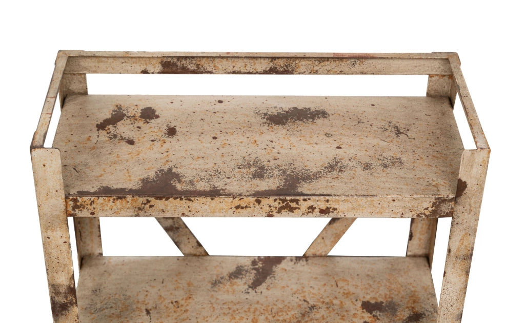 Biscottini Etagere Shabby in ferro finitura naturale anticata realizzato ferro. dimensioni