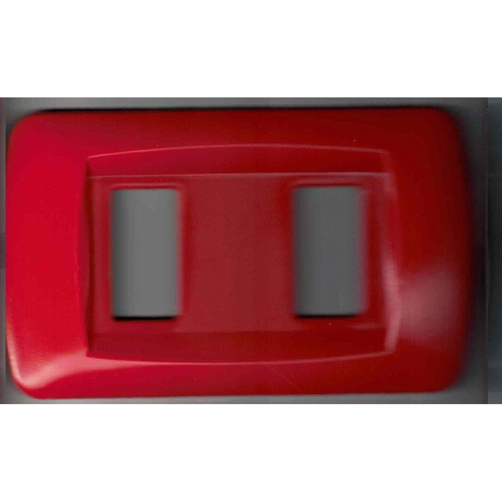 Trade Shop - Placchette Placche In Abs Serie Magic Bticino Compatibili Placca Copriprese Fori - Rosso -2 Fori     -