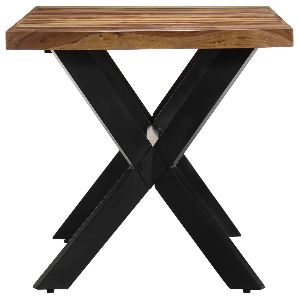 Tavolo da Pranzo 140x70x75 cm in Legno Massello di Sheeshamcod mxl 70553