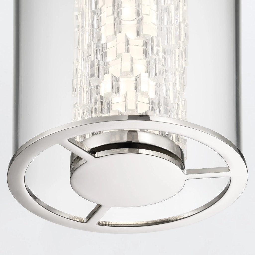 Sospensione cilindrica Espada cromata LED 18W Ø15 Quintiesse