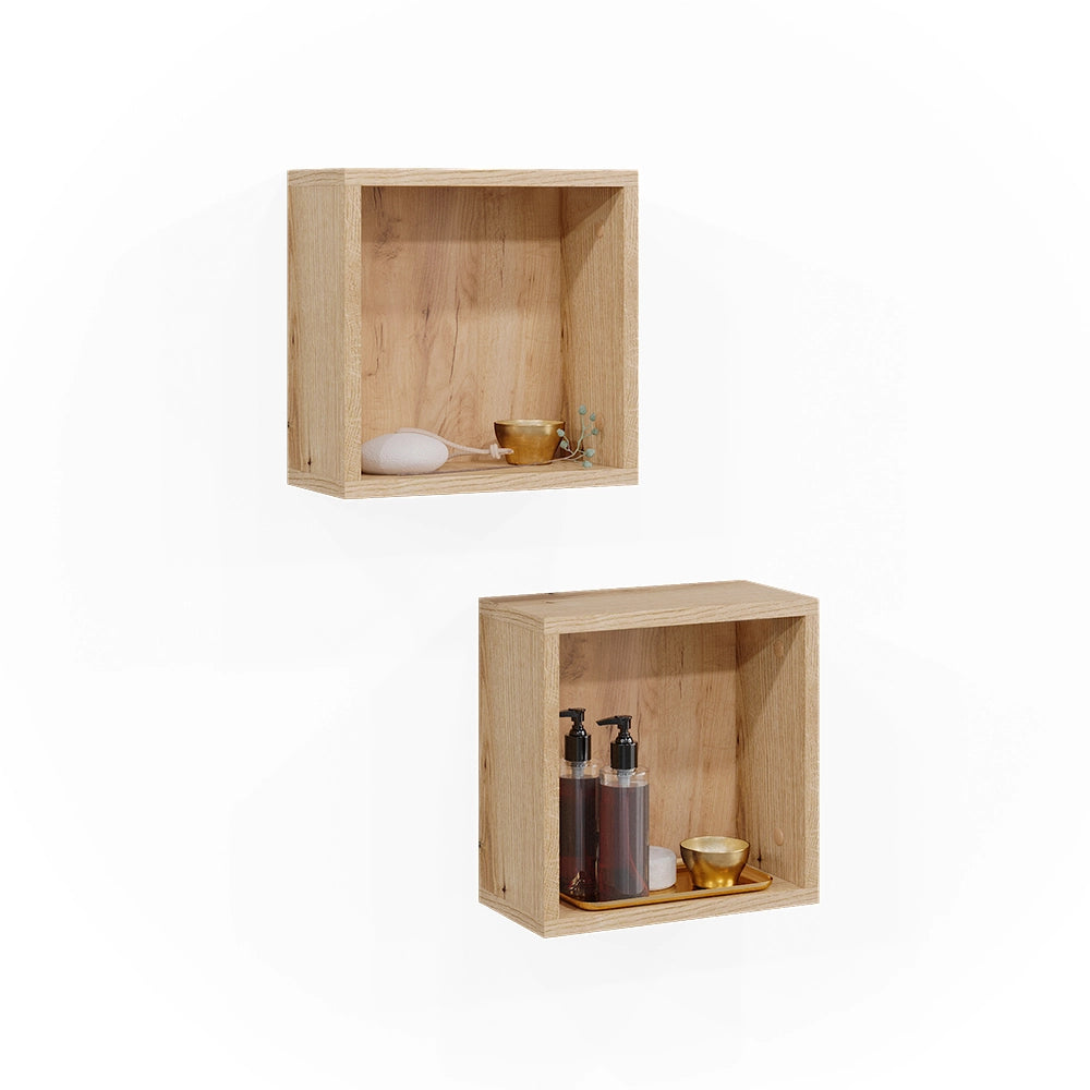 Vicco Libreria da parete Rovere 30 x 30 cm Set di 2