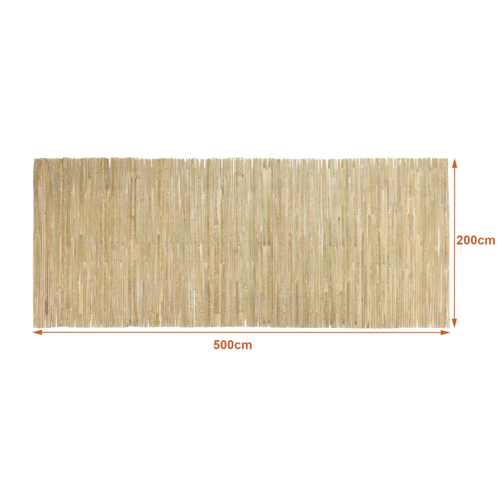 Frangivista in bambù decorativo 200 x 500 cm naturale 03_0009164
