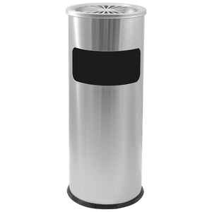 Cestino Gettacarte Posacenere Ø24,7 cm in Acciaio 10L per Interno Esterno