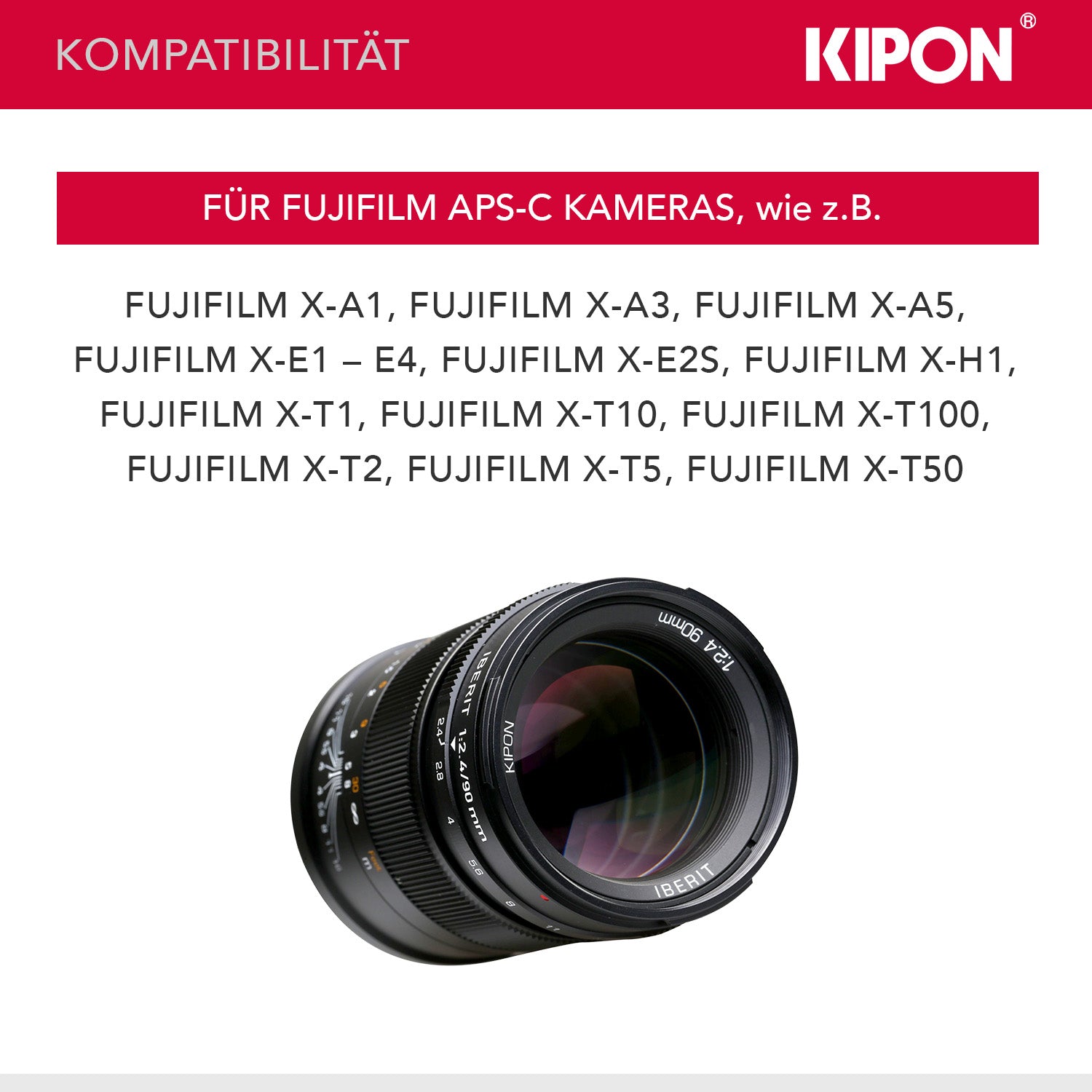 Kipon Iberit 90/2,4 full frame Fuji X