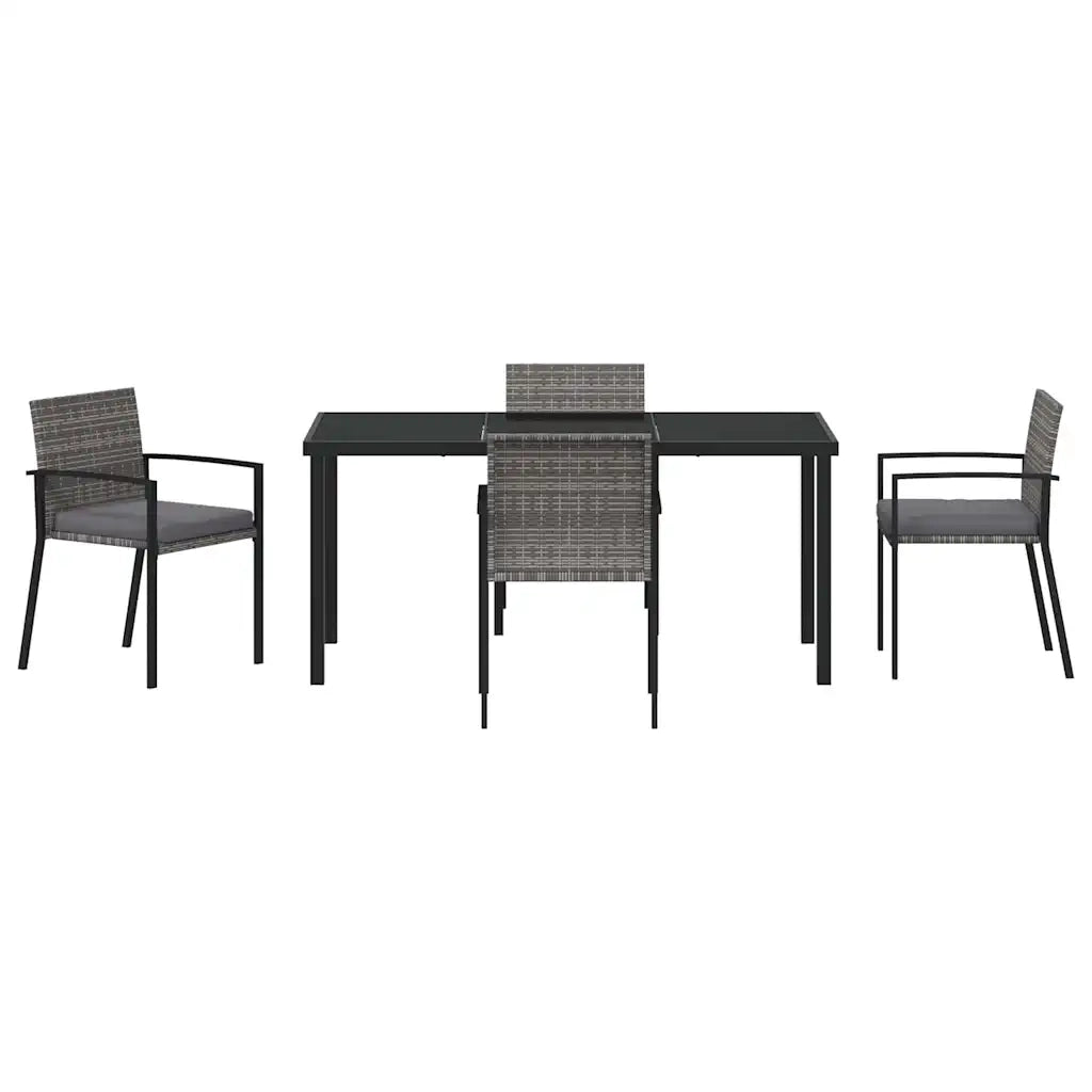 Set da Pranzo per Giardino 5 pcs Grigio 3379243