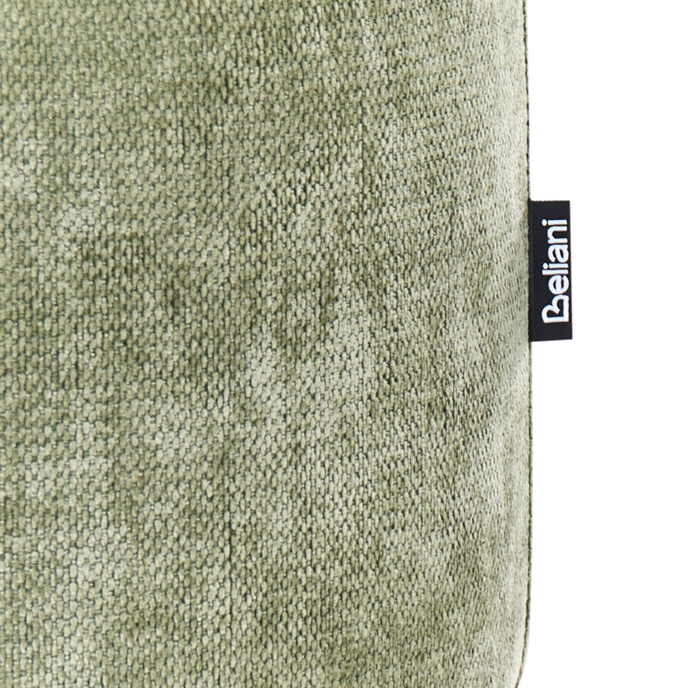 Panca in tessuto cinigliato verde con gambe in legno di pino e contenitore per camera da letto, soggiorno e accessori