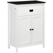 Mobile da Bagno con Cassetto e Ripiano ¨C Zephmum ¨C Bianco 60x30x80 cm