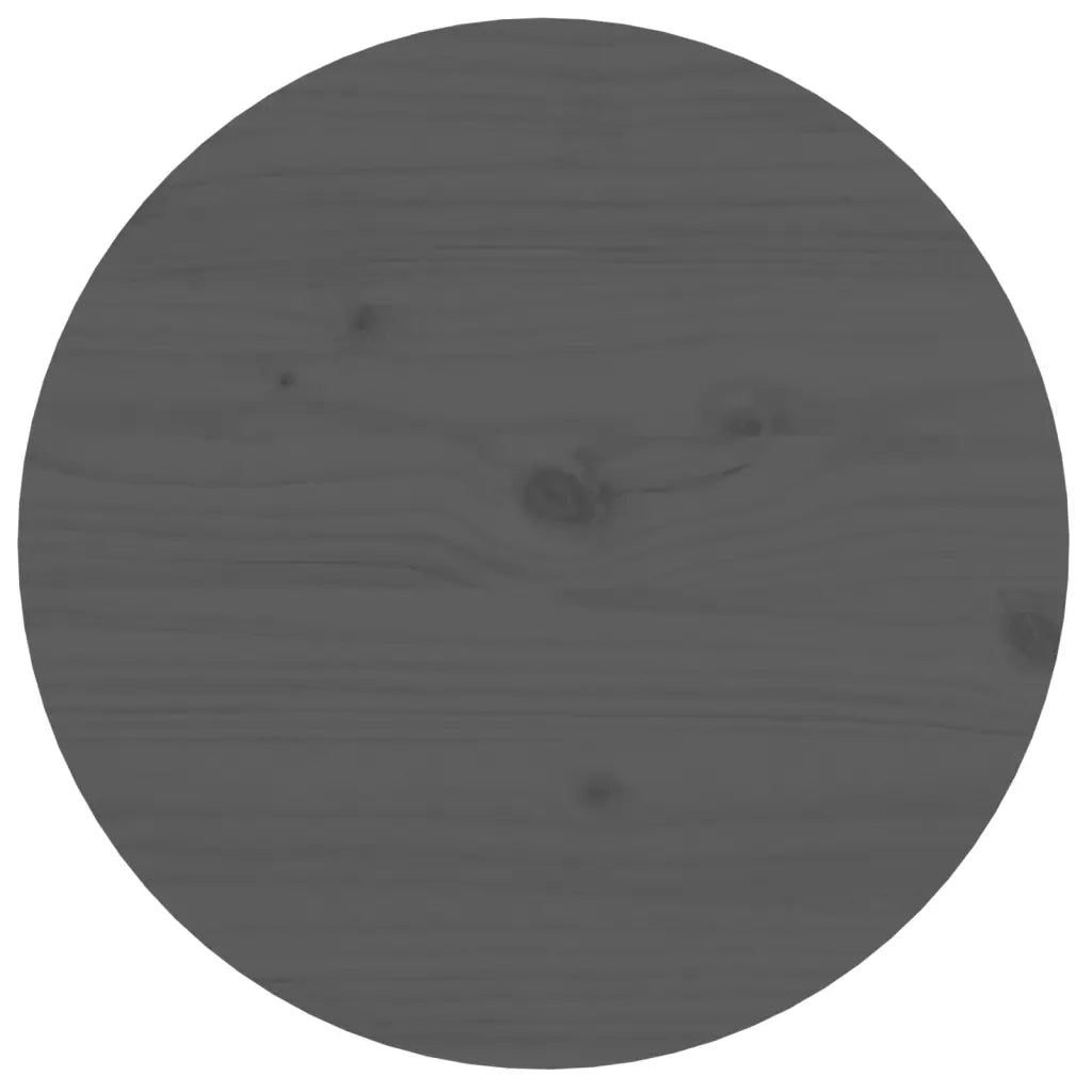 Tavolino da Salotto Grigio Ã˜ 55x60 cm in Legno Massello di Pino cod mxl 6289
