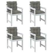 Cuscini Sedia Schiena Bassa 4 pz Grigio MÃ©lange 100x50x7 cm