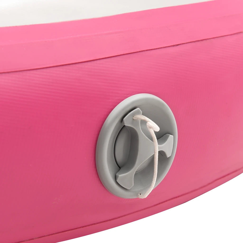 Tappetino Ginnastica Gonfiabile con Pompa 100x100x20cm PVC Rosa CFW3751751