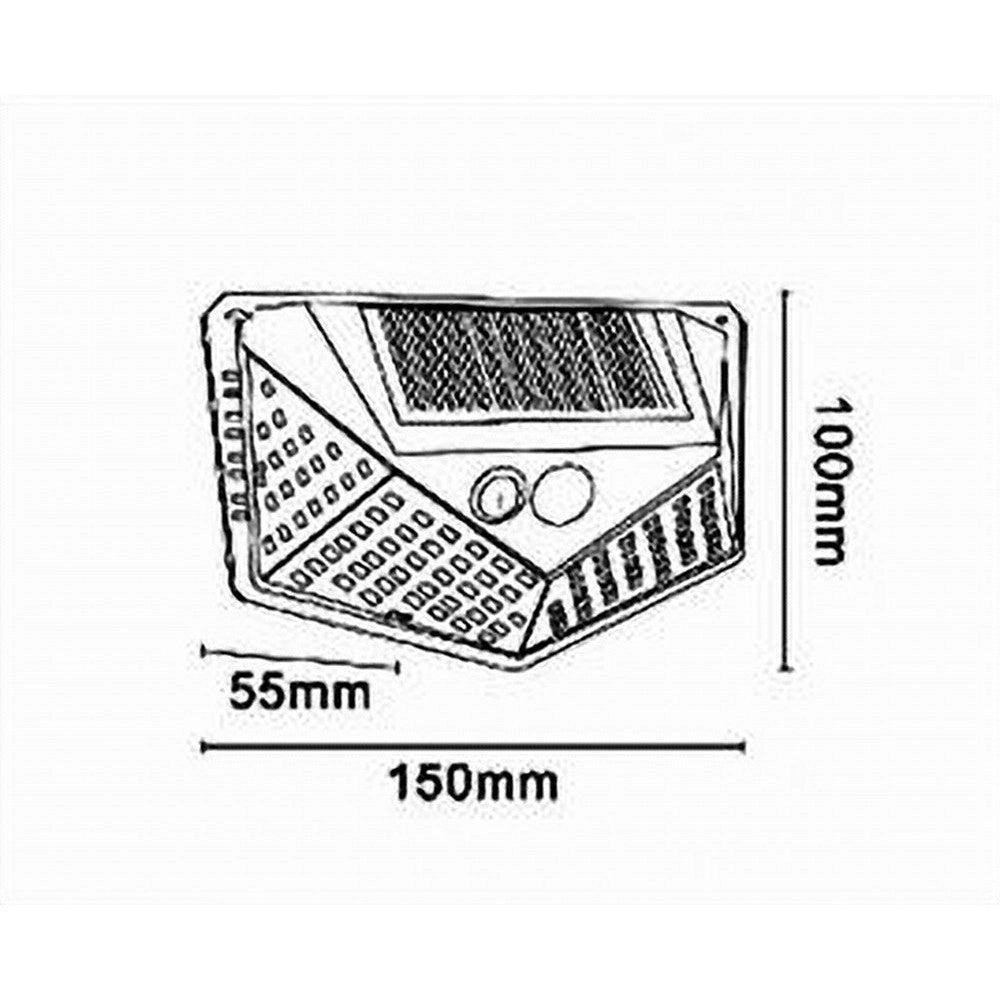 Trade Shop - Applique Lampada Pannello Solare Parete Con Sensore Movimento Luce 4000k So-a4-n -