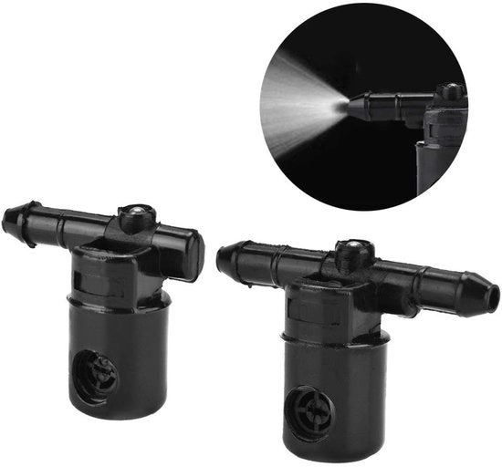 Kit di sostituzione per raccoglitore di acqua - Leggero - Duraturo - Parte di ricambio - Per Opel - 2 pezzi - Materiale ABS - Bocchetta per getto d'acqua